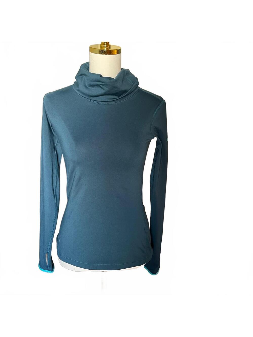 Nike dry fit blue high neck long sleeve